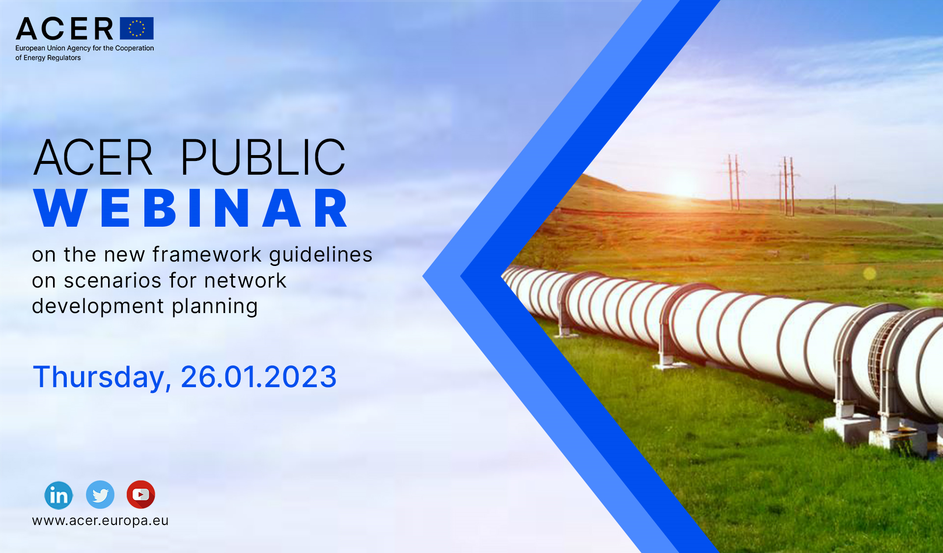 ACER Public Webinar on the new framework guidelines on scenarios for network development planning