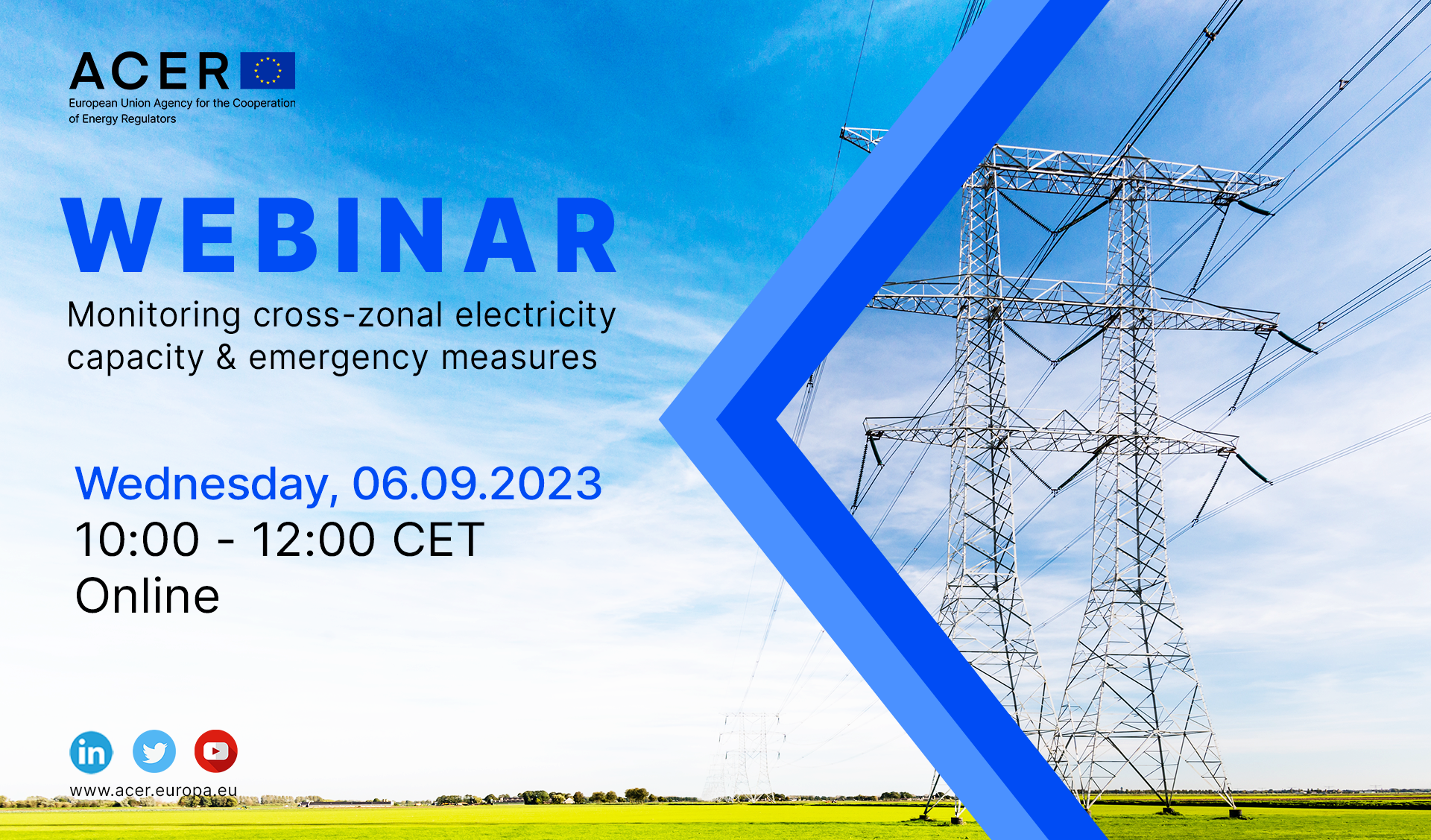 ACER webinar: Monitoring cross-zonal electricity capacity & emergency measures