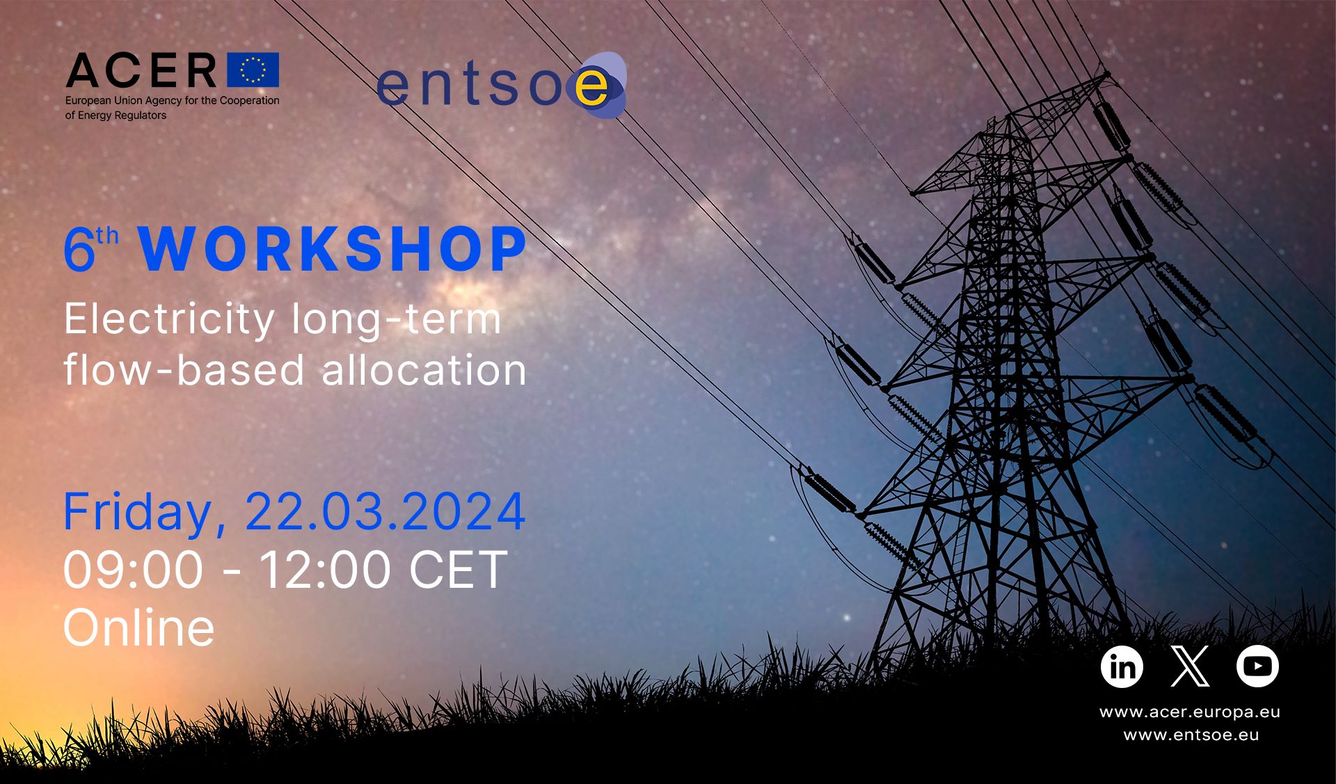 6th ACER-ENTSO-E workshop: electricity long-term flow-based allocation
