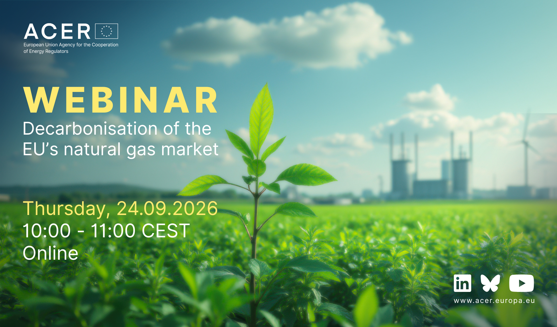 ACER webinar: Decarbonisation of the EU’s natural gas market