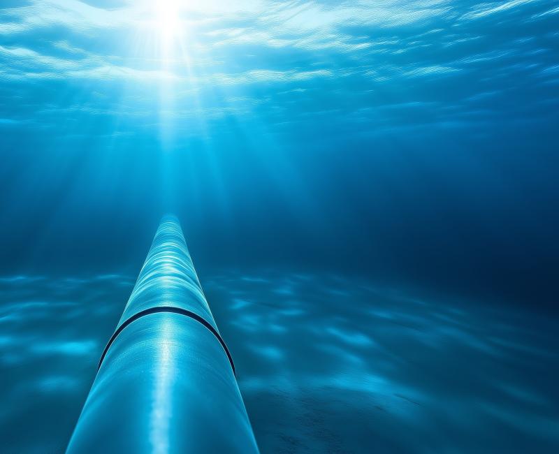 Gas pipe undersea