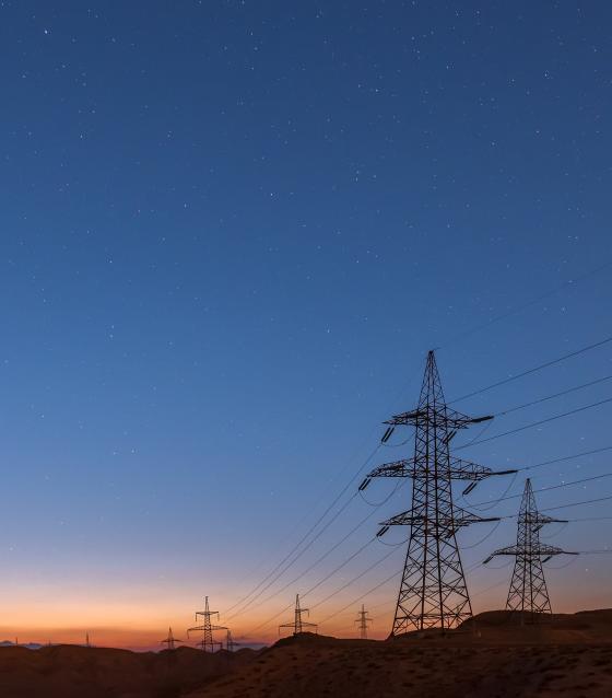 Electricity pylons