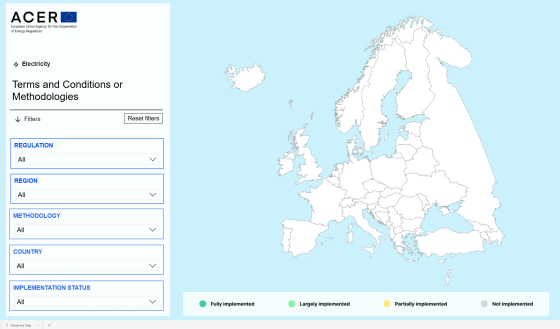 Terms and Conditions or Methodologies dashboard, starting page